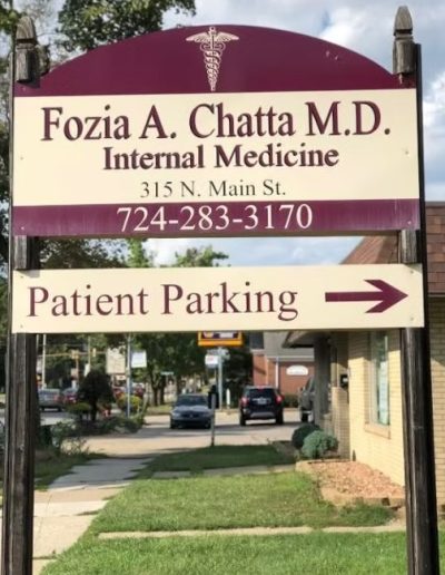 Fozia A. Chatta M.D. Internal Medicine 315 N. Main St. 724-283-3170